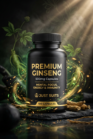 Premium Ginseng 500mg Capsules – Mental Focus, Energy &amp; Immunity | Just Organics